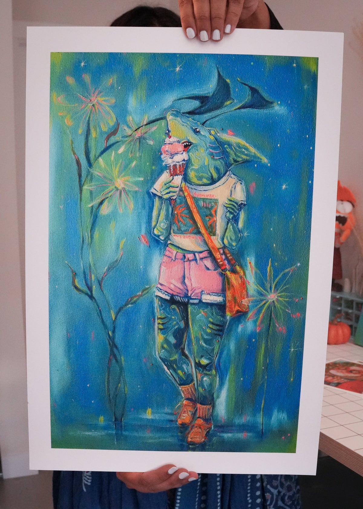 Summer Shark Print